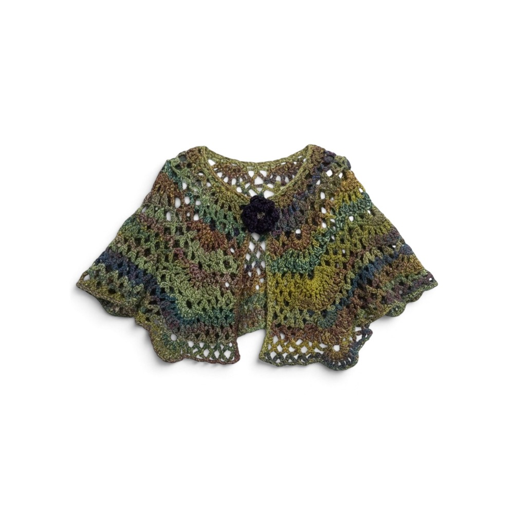 Handmade Crochet Shawl Wrap Women One Size Boho Cottage Fairy Grannycore Artisan